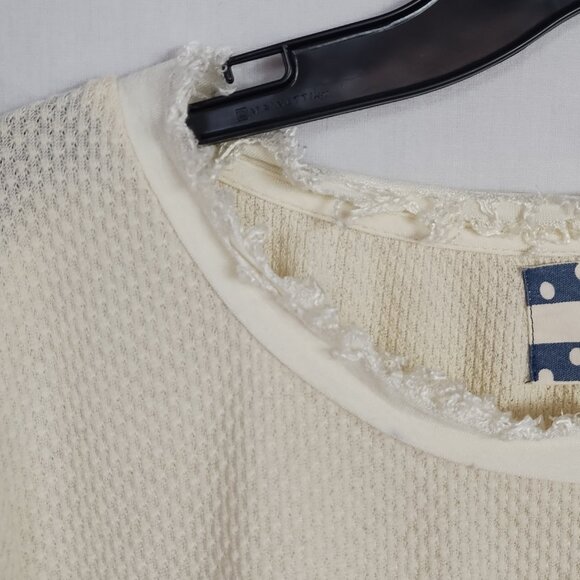 Comme Toi... Women's Cream Lace Long Sleeved Blouse Size S - Picture 4 of 11